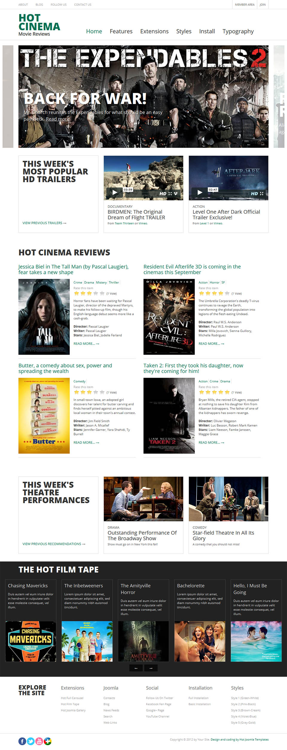 Joomla template HotThemes Cinema