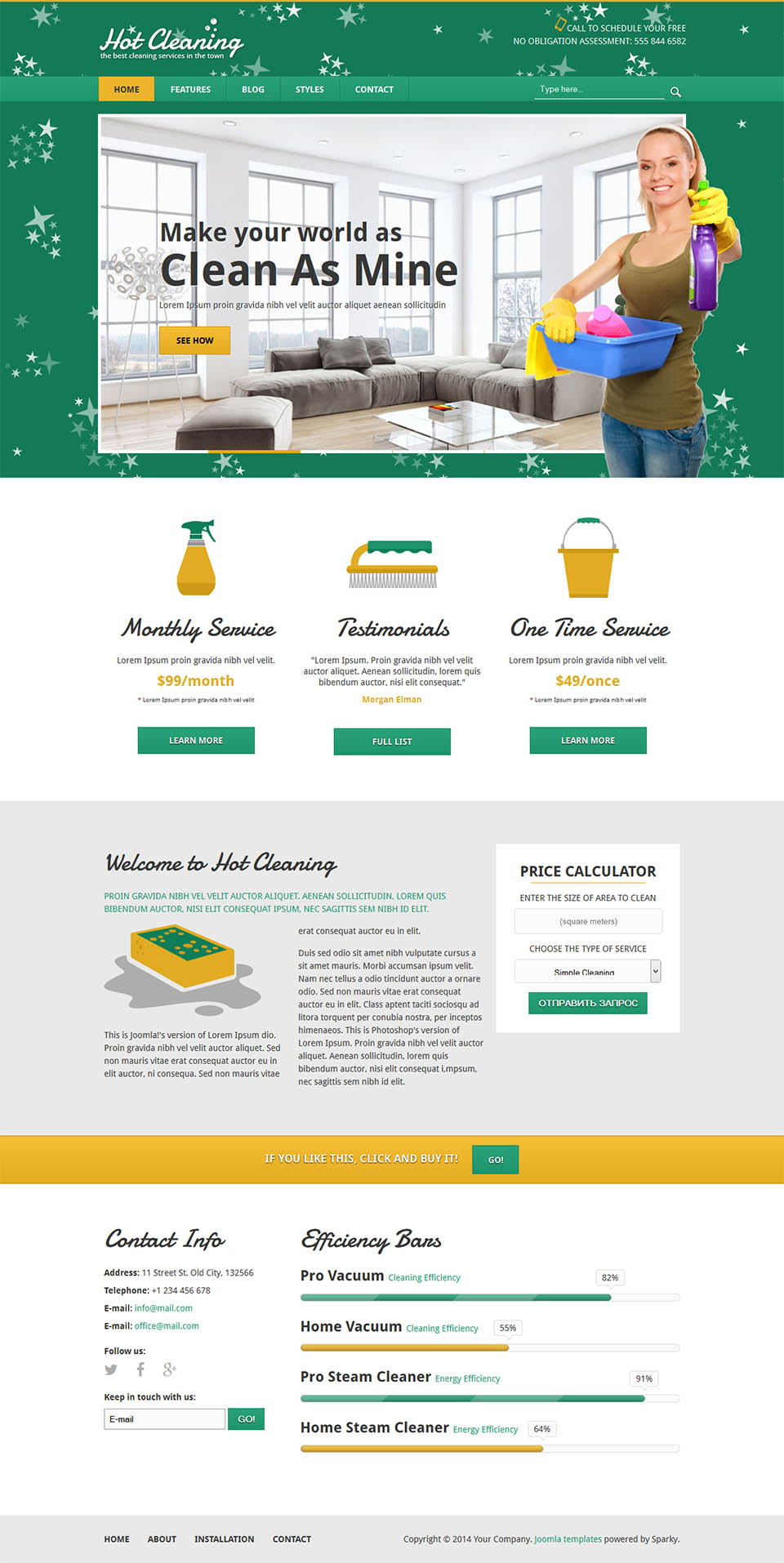 Template HotThemes Cleaning Joomla template HotThemes Cleaning