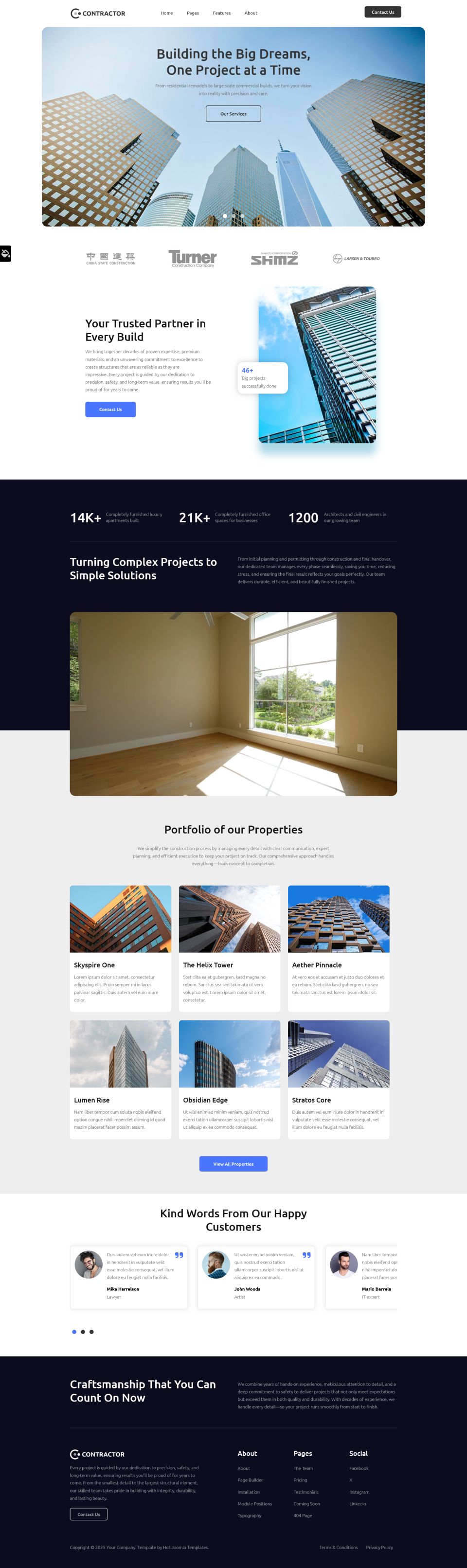 Template HotThemes Contractor Joomla template HotThemes Contractor
