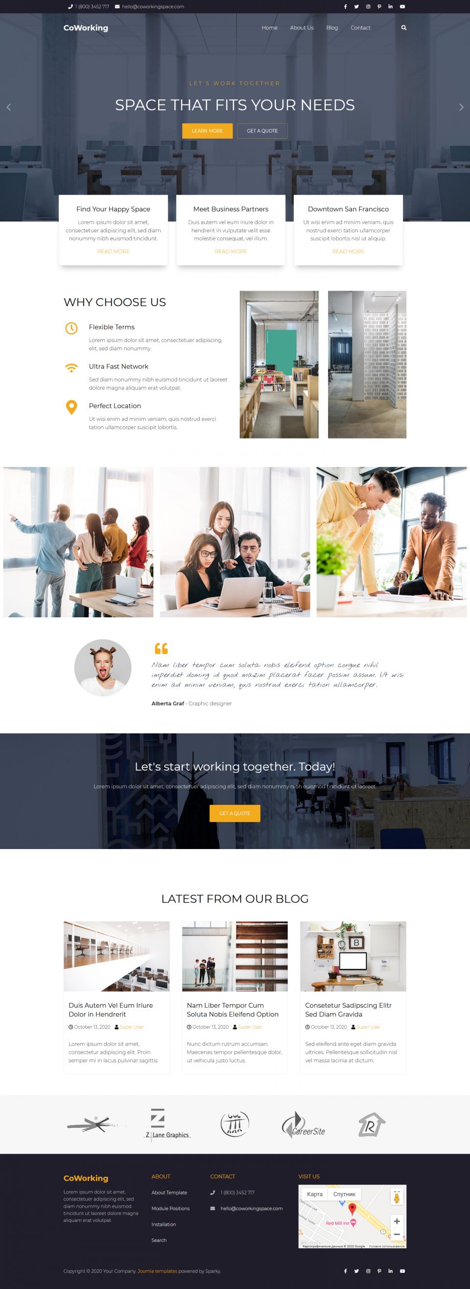 Template HotThemes Coworking Joomla template HotThemes Coworking