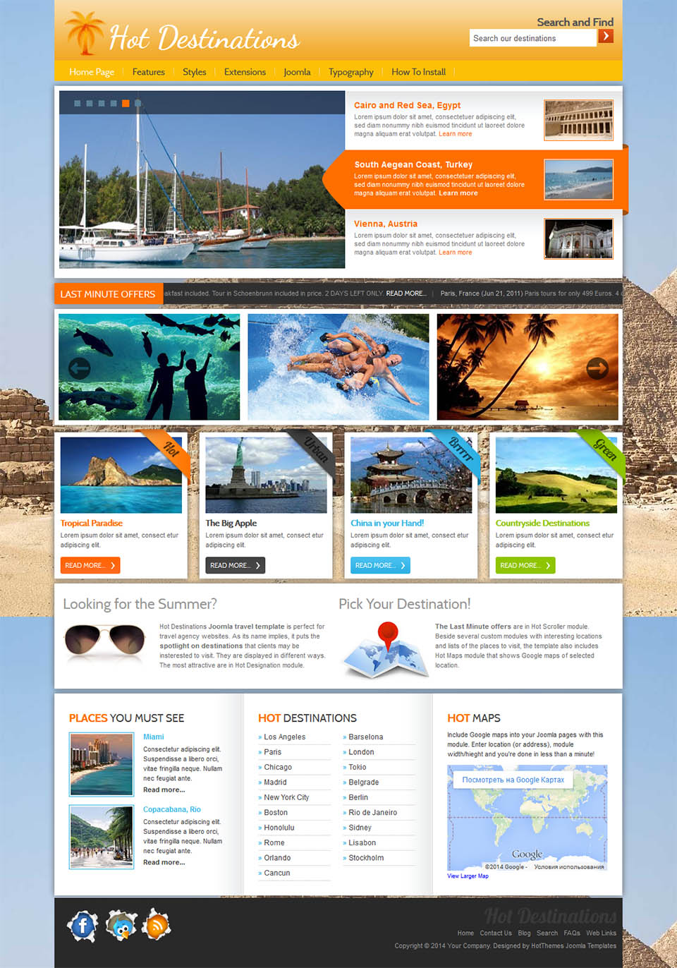 Template HotThemes Destinations Joomla template HotThemes Destinations