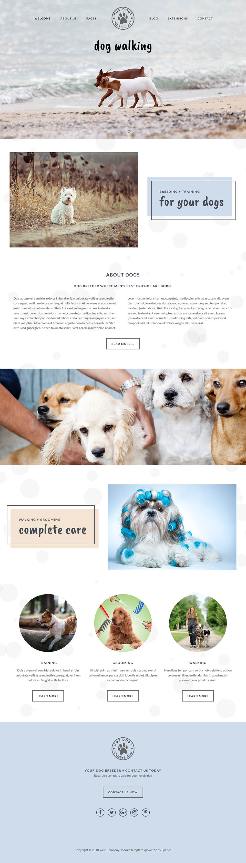 Template HotThemes Dogs Joomla template HotThemes Dogs