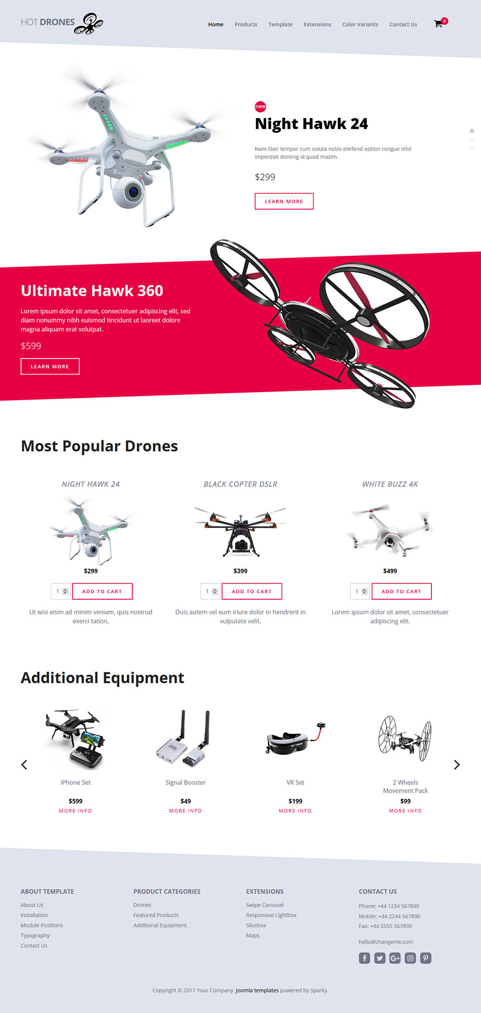 Template HotThemes Drones Joomla template HotThemes Drones