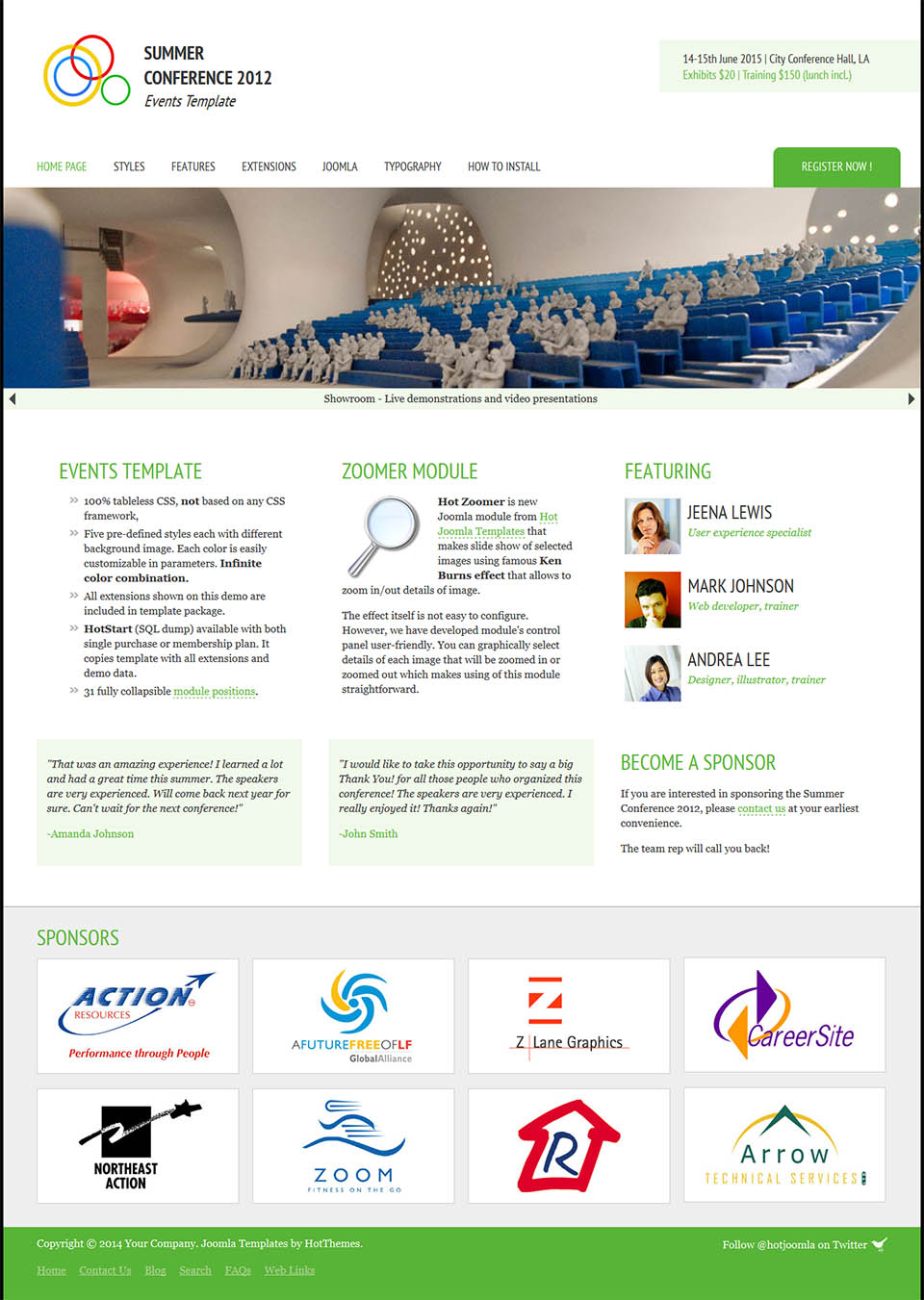 Joomla template HotThemes Events