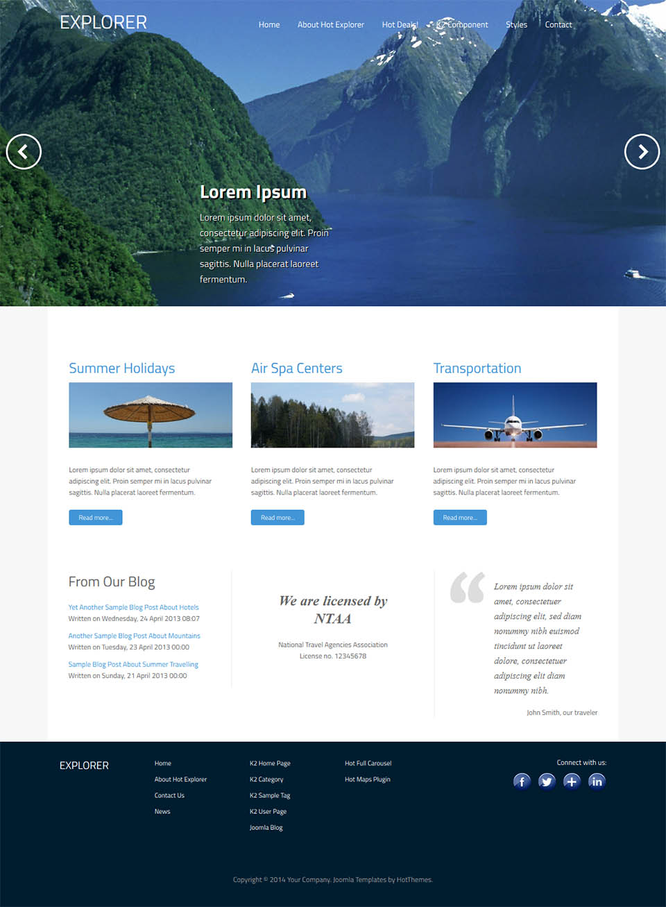Template HotThemes Explorer Joomla template HotThemes Explorer