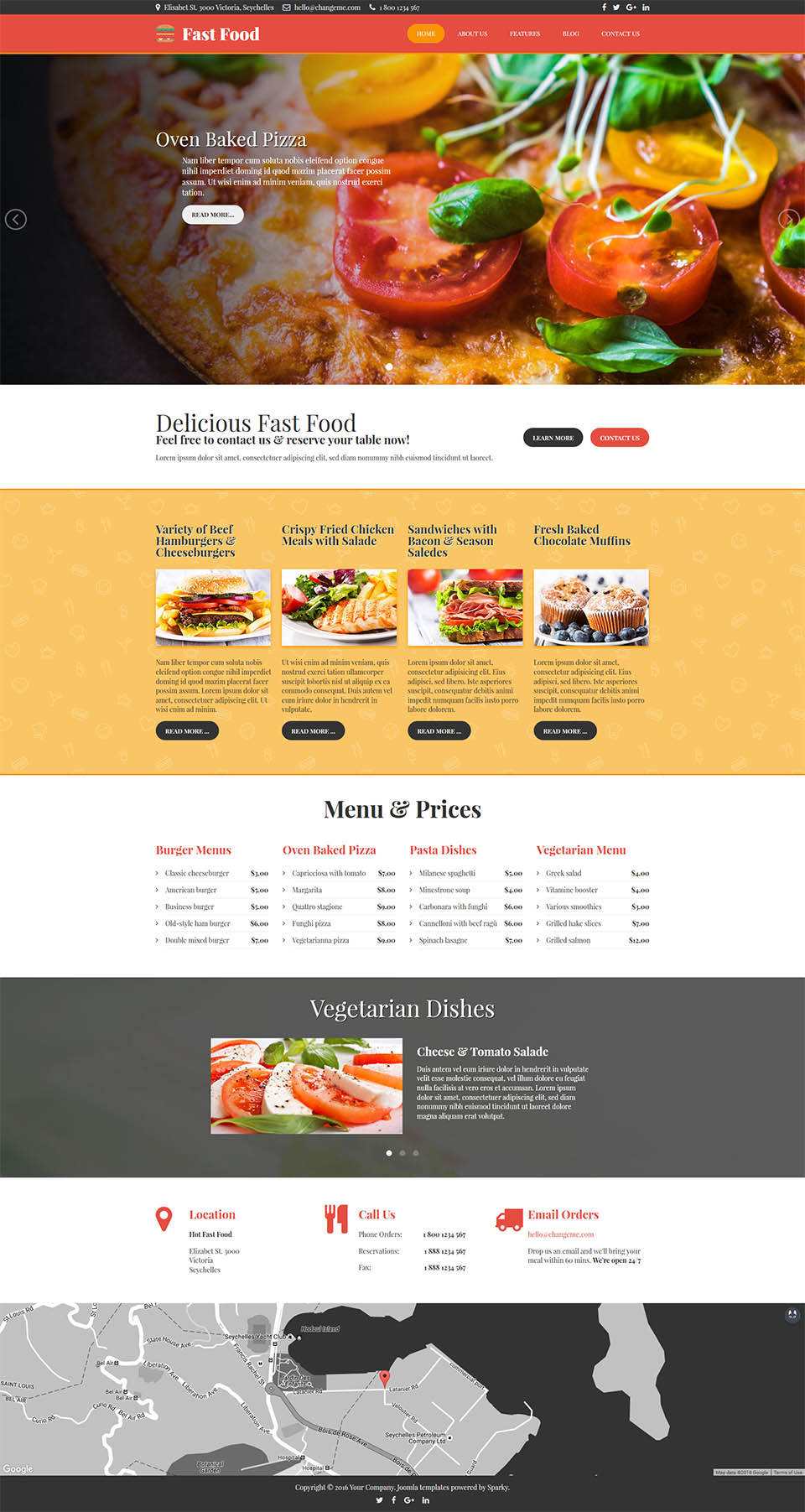 Template HotThemes Fast Food Joomla template HotThemes Fast Food