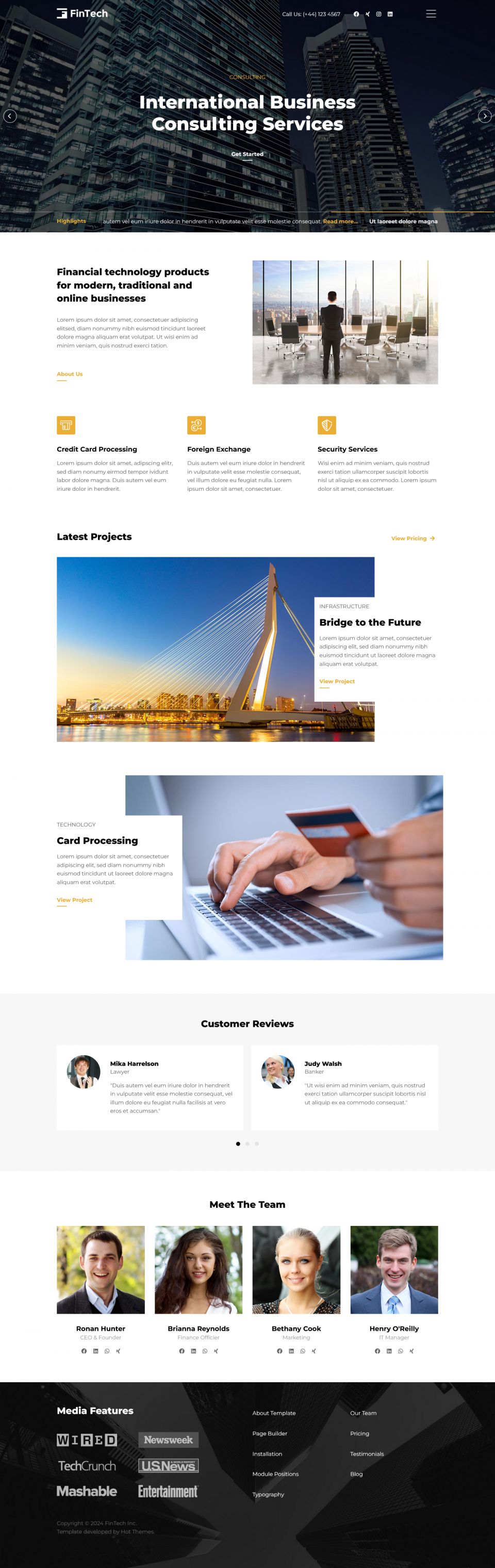 Template HotThemes Fintech Joomla template HotThemes Fintech