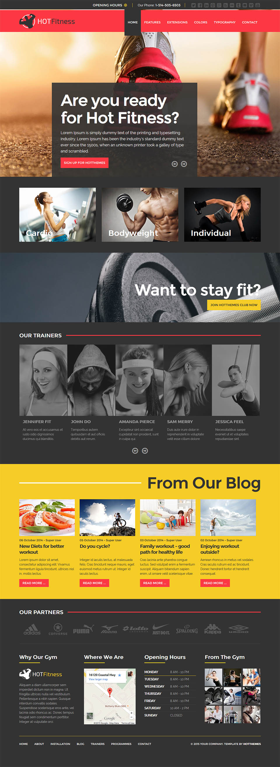 Template HotThemes Fitness Joomla template HotThemes Fitness