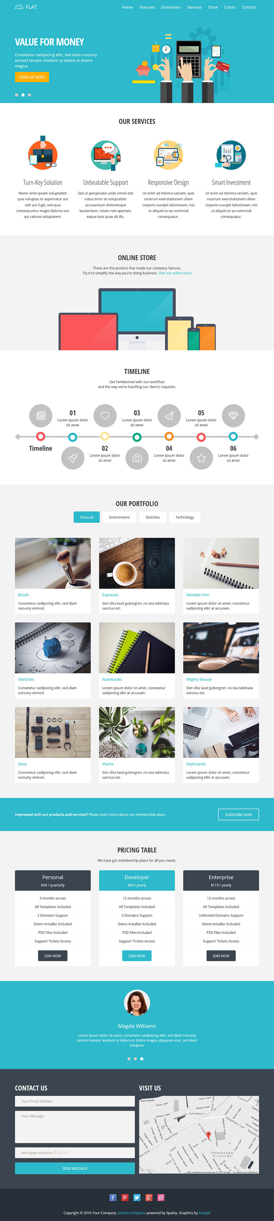 Template HotThemes Flat Joomla template HotThemes Flat