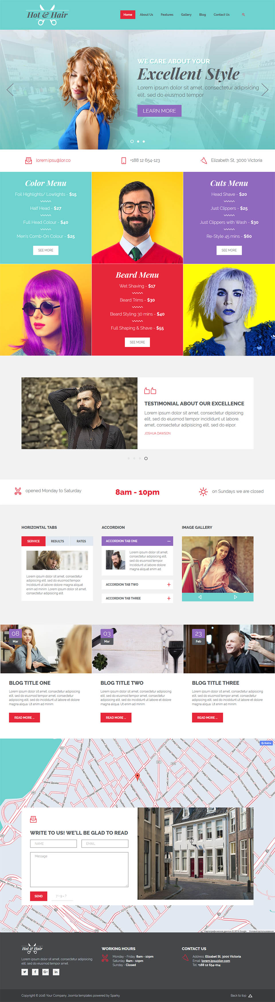 Template HotThemes Hair Joomla template HotThemes Hair
