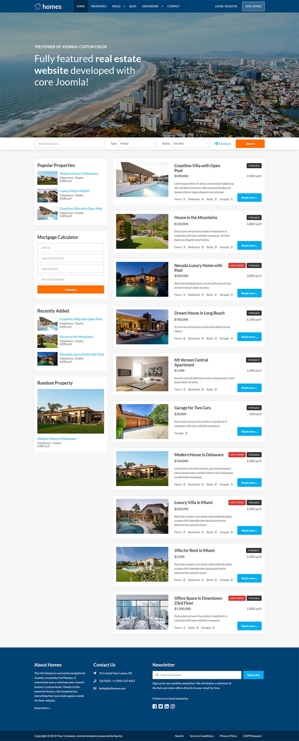 Template HotThemes Homes Joomla template HotThemes Homes