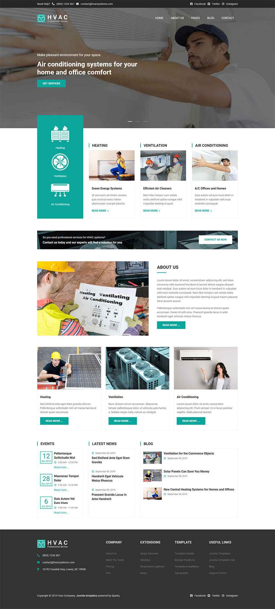 Joomla template HotThemes HVAC