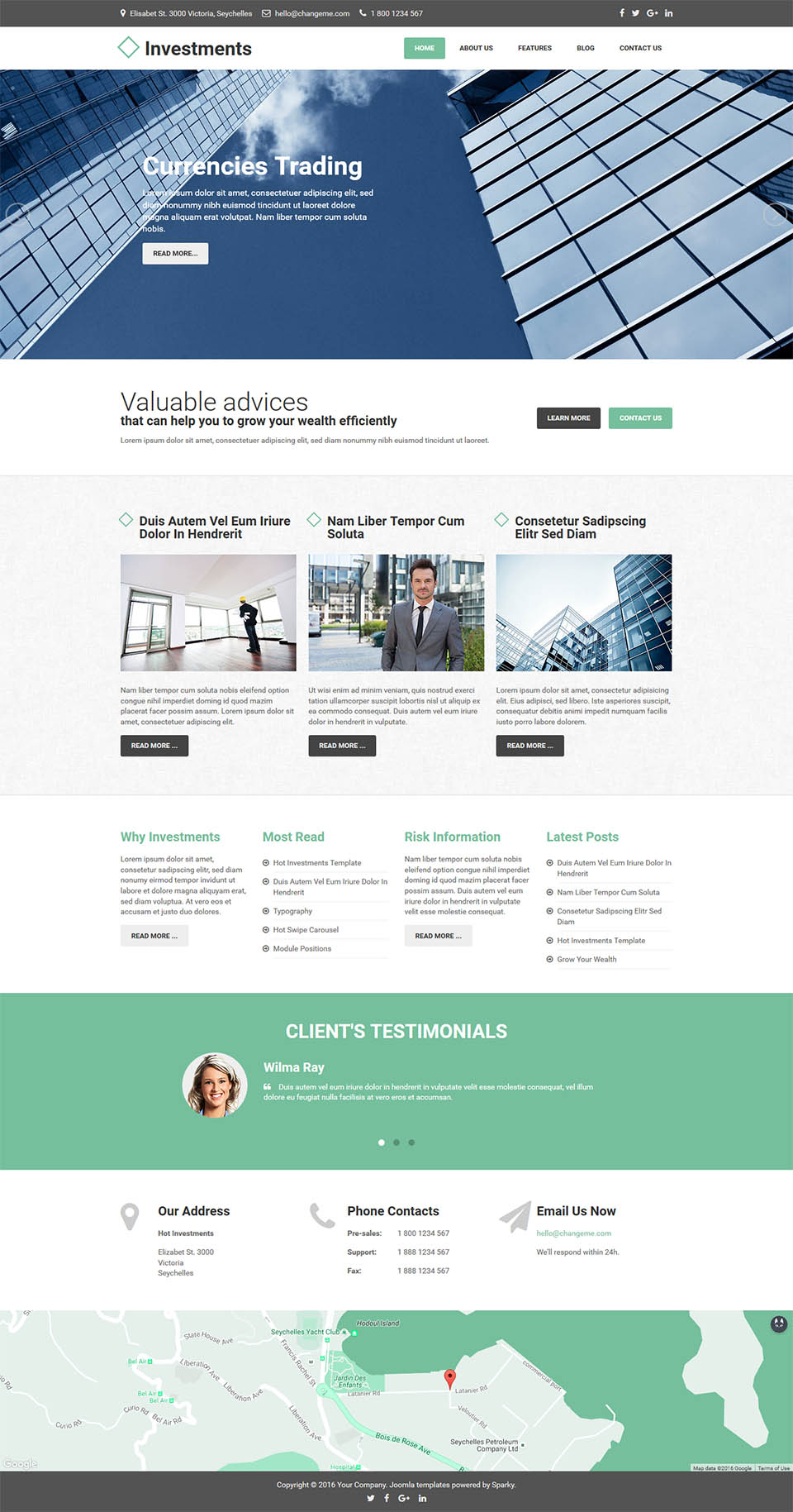 Template HotThemes Investments Joomla template HotThemes Investments