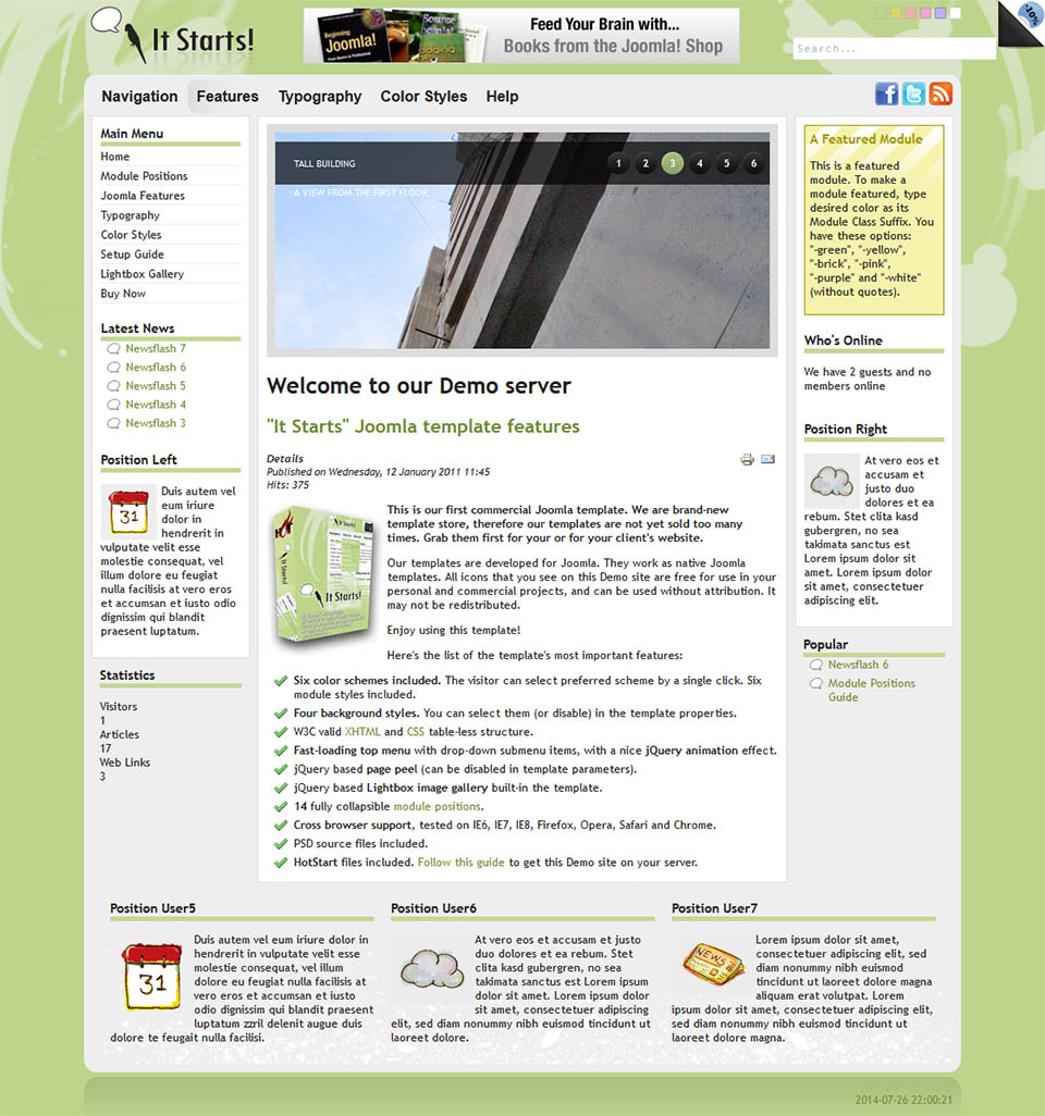 Template HotThemes It Starts! Joomla template HotThemes It Starts!