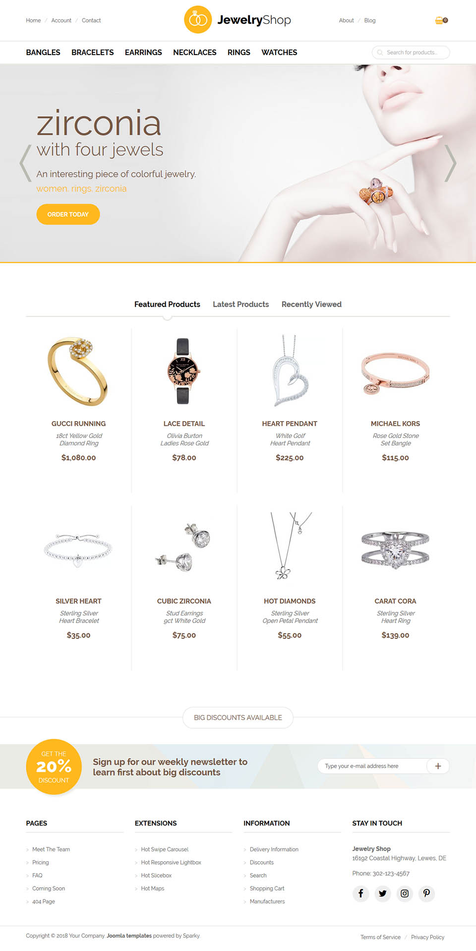 Template HotThemes Jewelry Joomla template HotThemes Jewelry