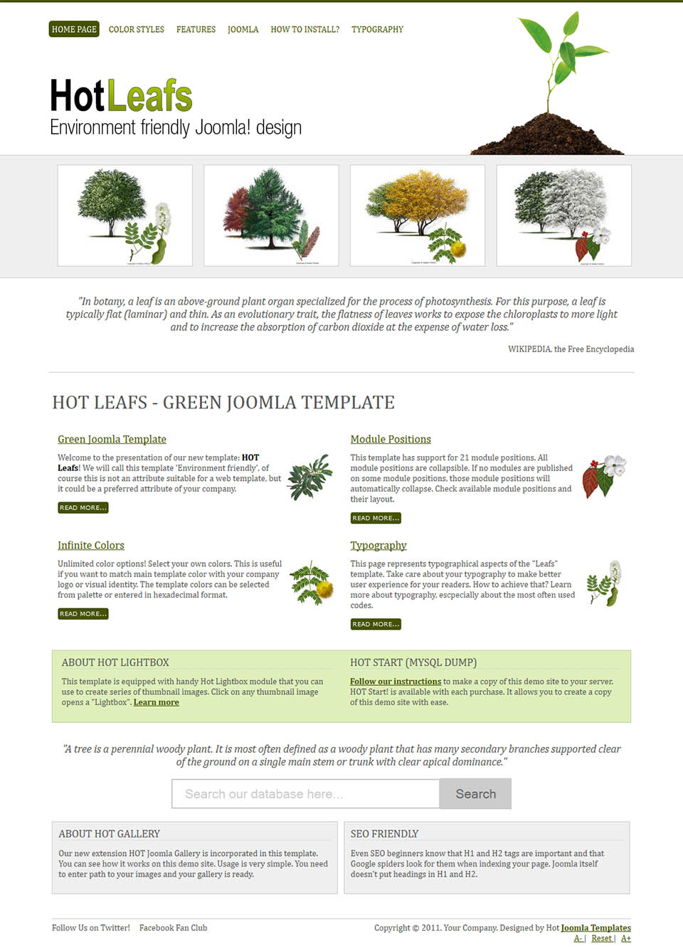 Template HotThemes Leafs Joomla template HotThemes Leafs