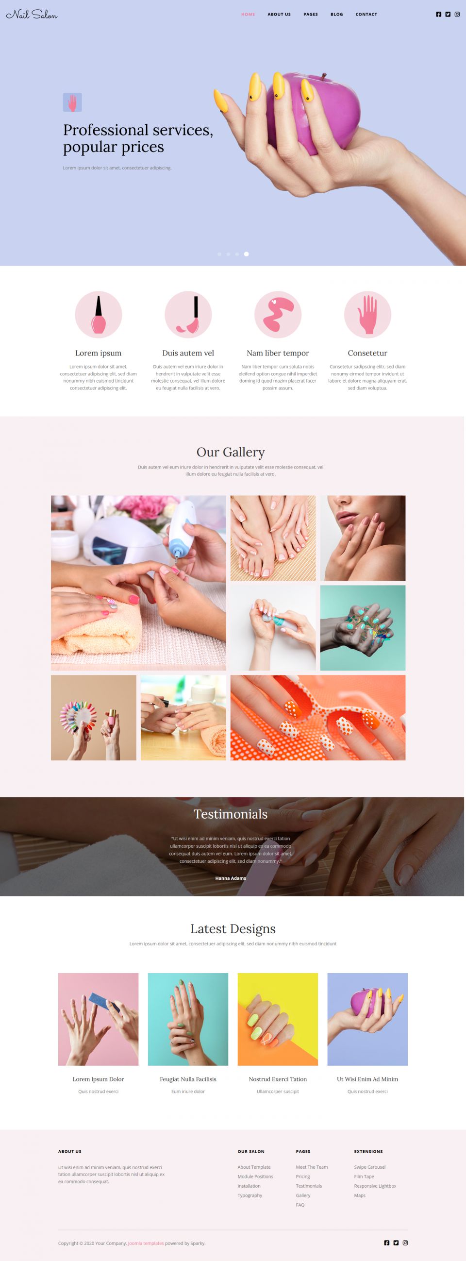 Template HotThemes Nail Salon Joomla template HotThemes Nail Salon