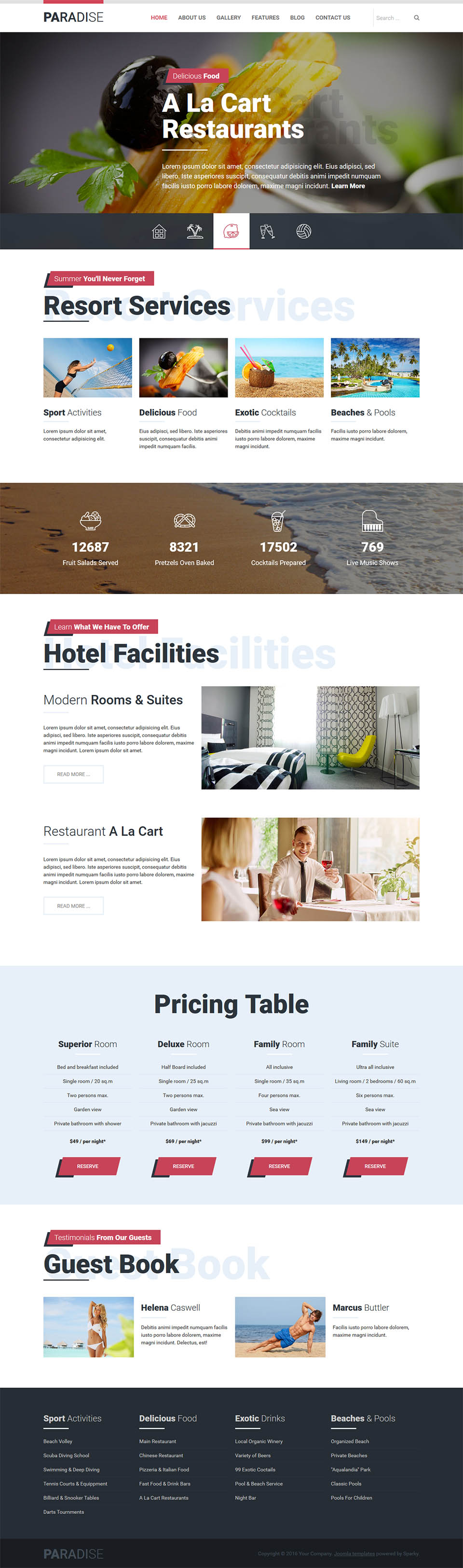 Template HotThemes Paradise Joomla template HotThemes Paradise