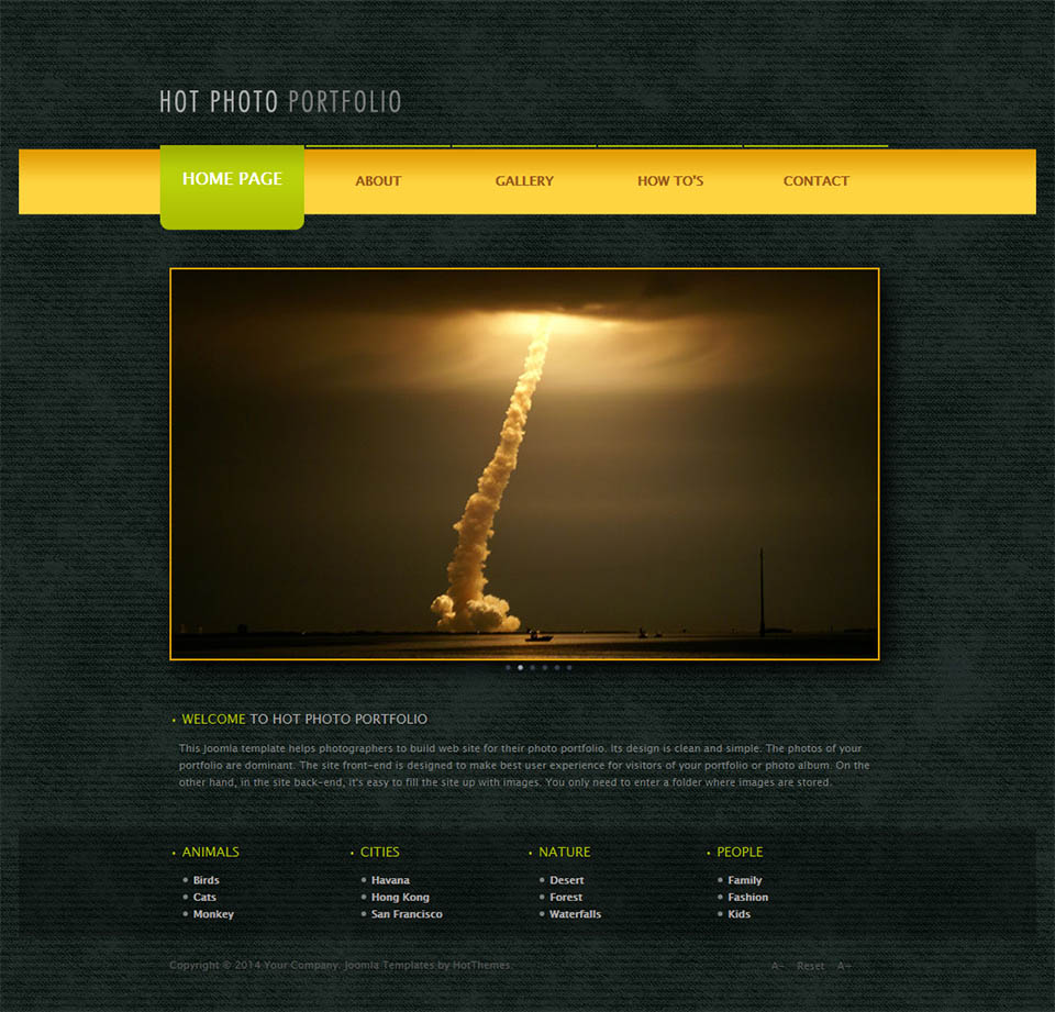 Template HotThemes Photo Portfolio Joomla template HotThemes Photo Portfolio