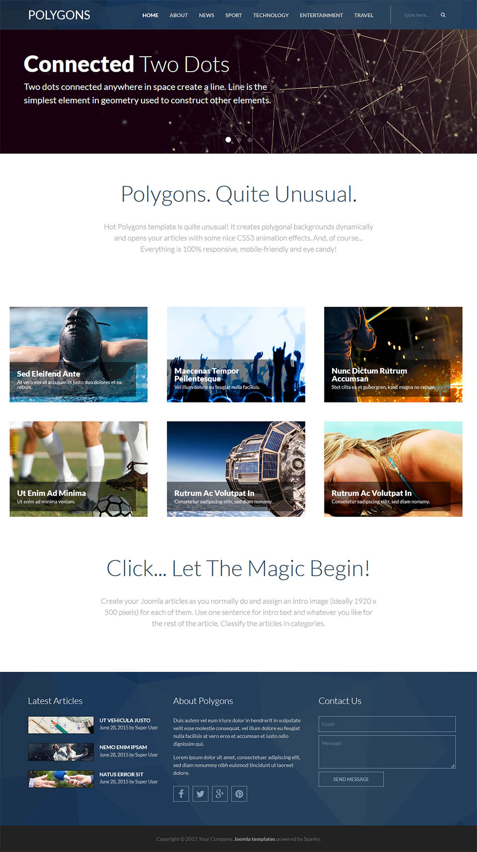 Template HotThemes Polygons Joomla template HotThemes Polygons