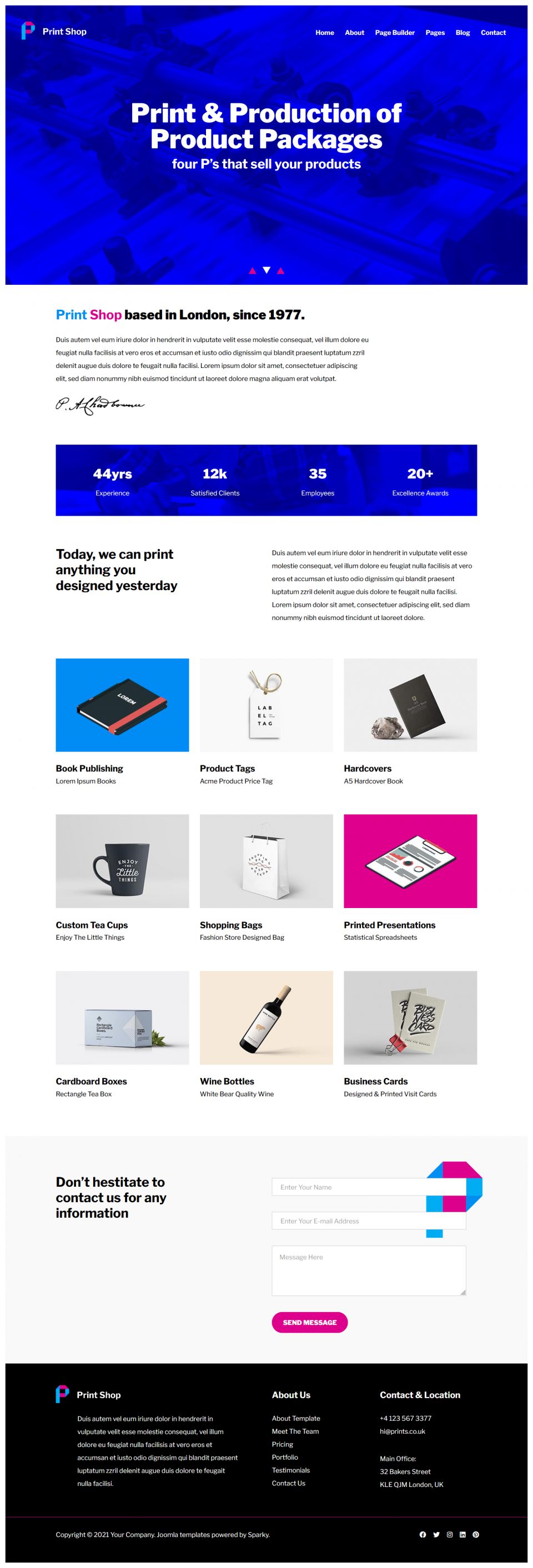 Template HotThemes Print Shop Joomla template HotThemes Print Shop