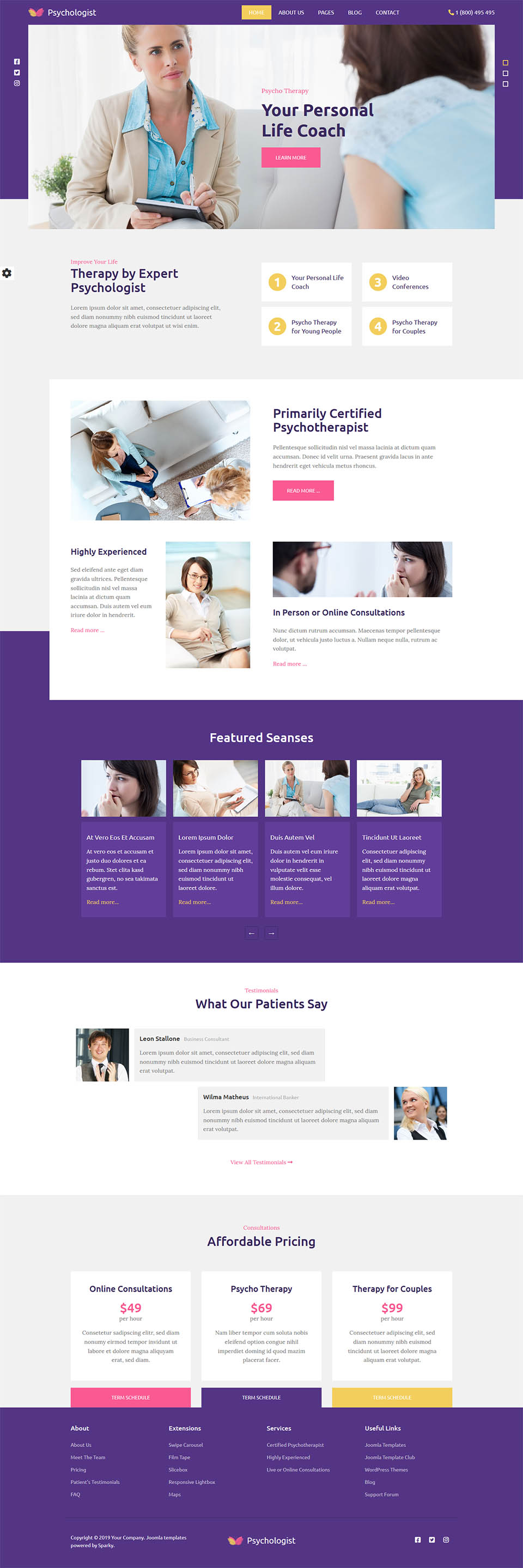 Template HotThemes Psychologist Joomla template HotThemes Psychologist