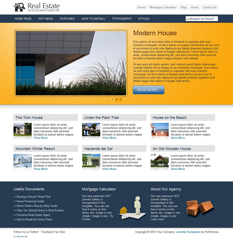 Template HotThemes Real Estate Joomla template HotThemes Real Estate