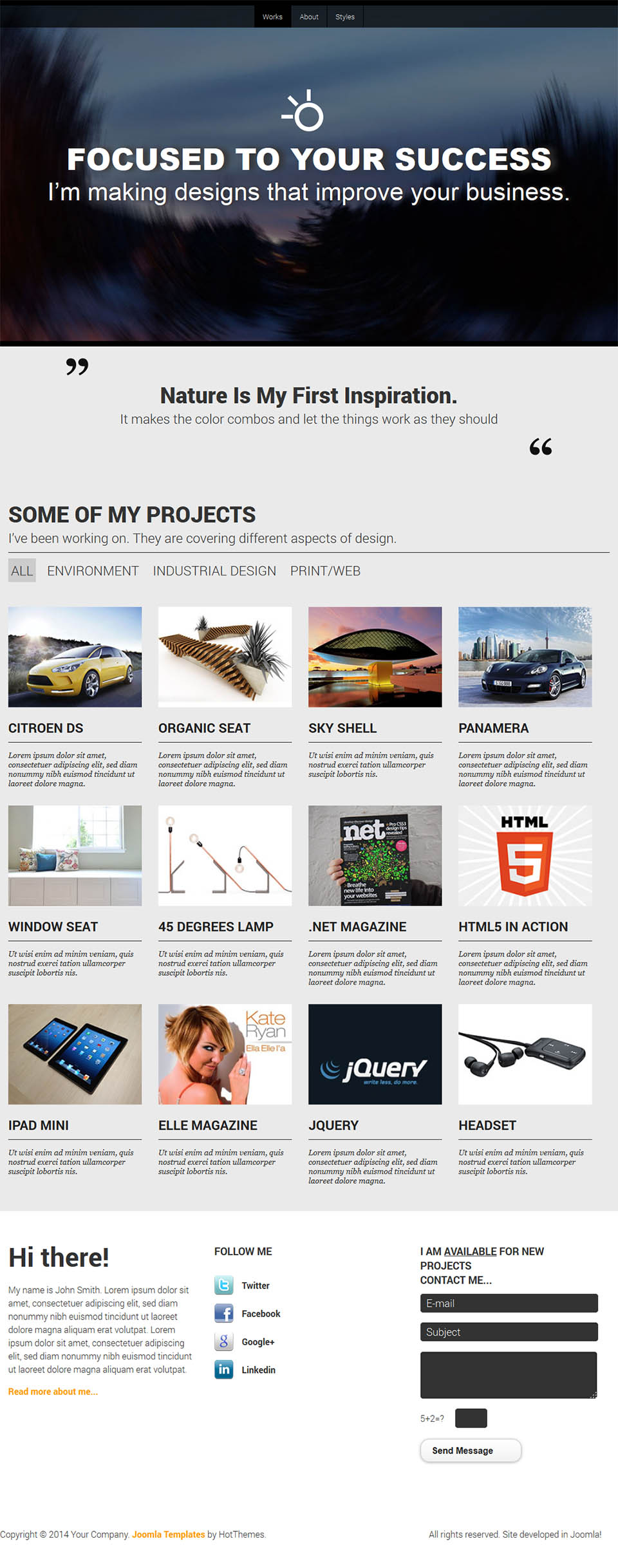 Template HotThemes Responsive Portfolio Joomla template HotThemes Responsive Portfolio