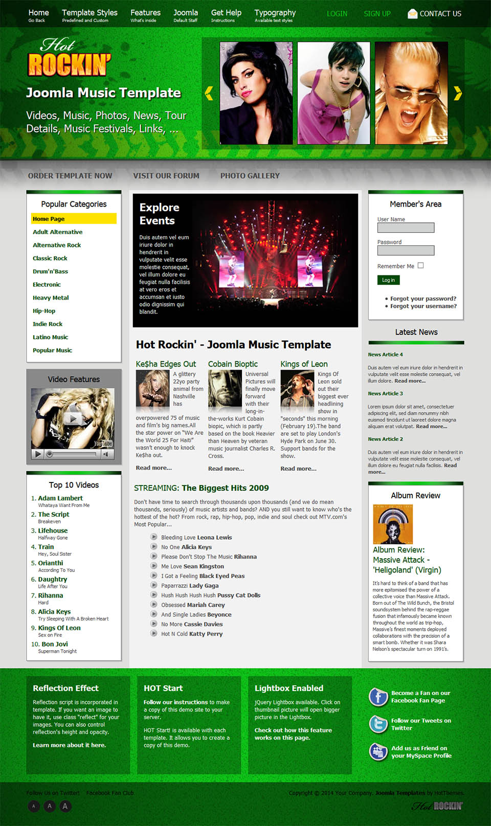 Template HotThemes Rockin Joomla template HotThemes Rockin