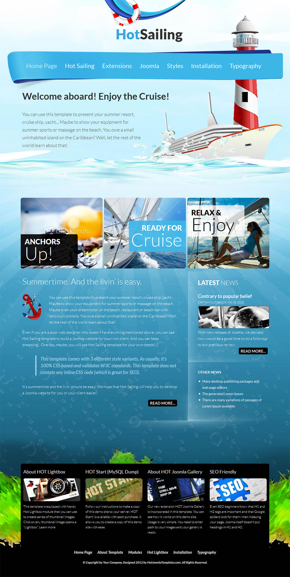 Template HotThemes Sailing Joomla template HotThemes Sailing