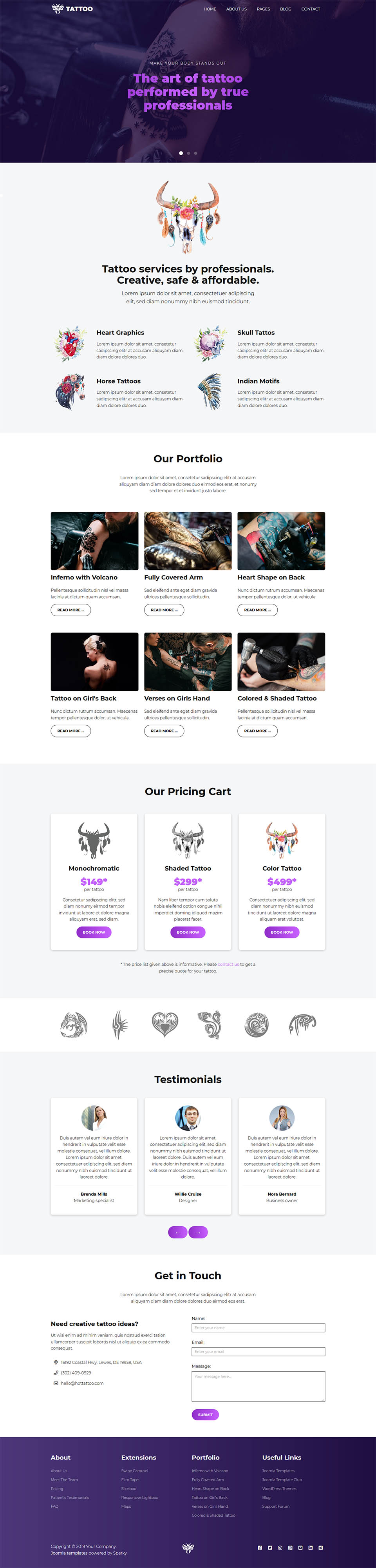 Joomla template HotThemes Tattoo