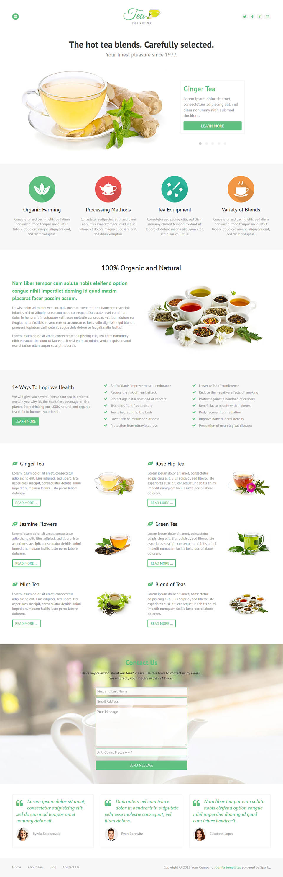 Template HotThemes Tea Joomla template HotThemes Tea