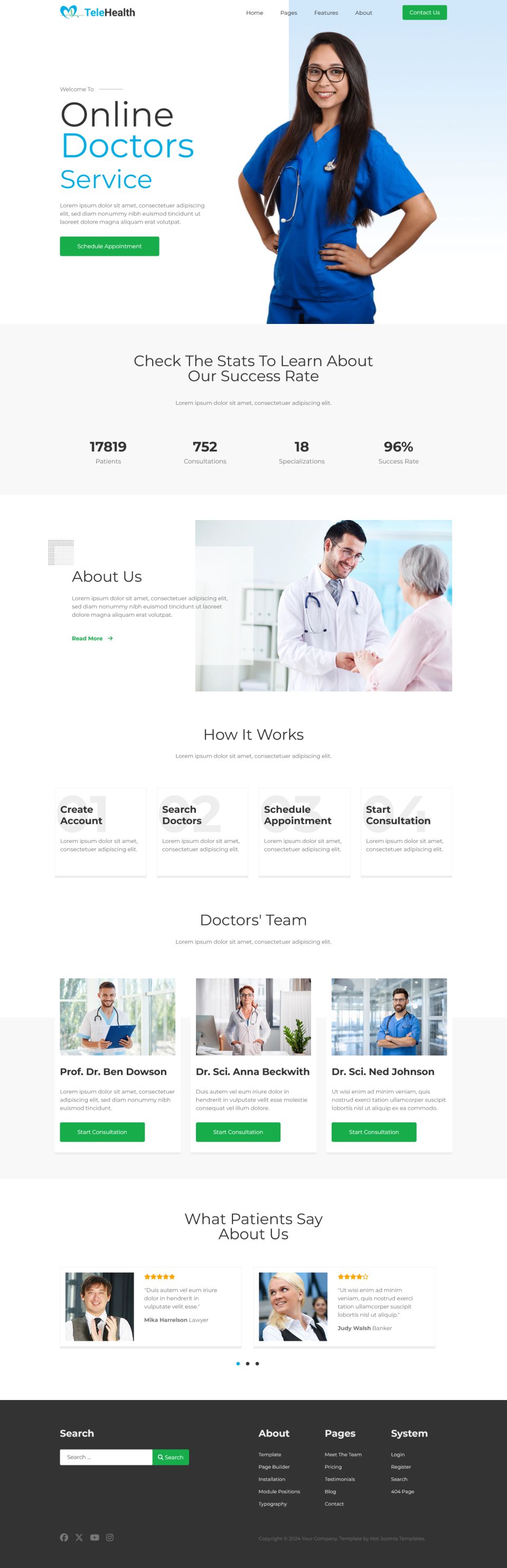 Template HotThemes Telehealth Joomla template HotThemes Telehealth