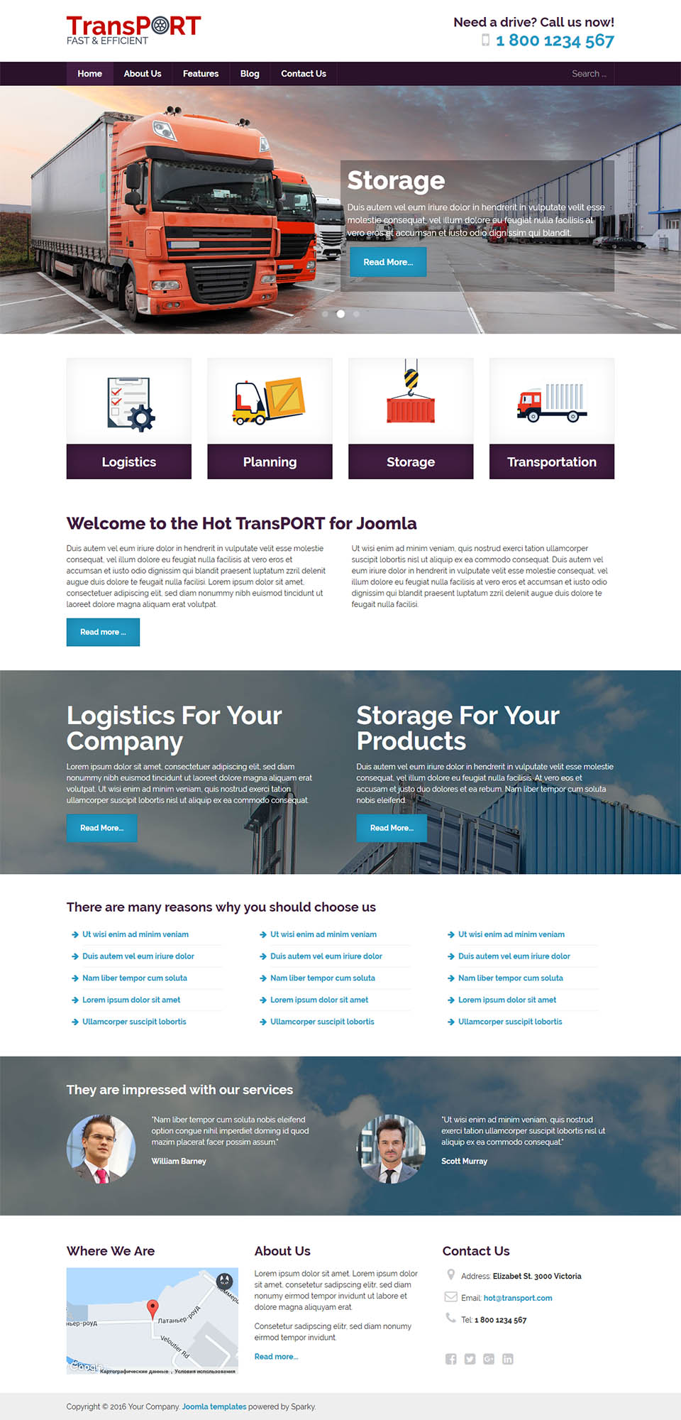 Template HotThemes Transport Joomla template HotThemes Transport