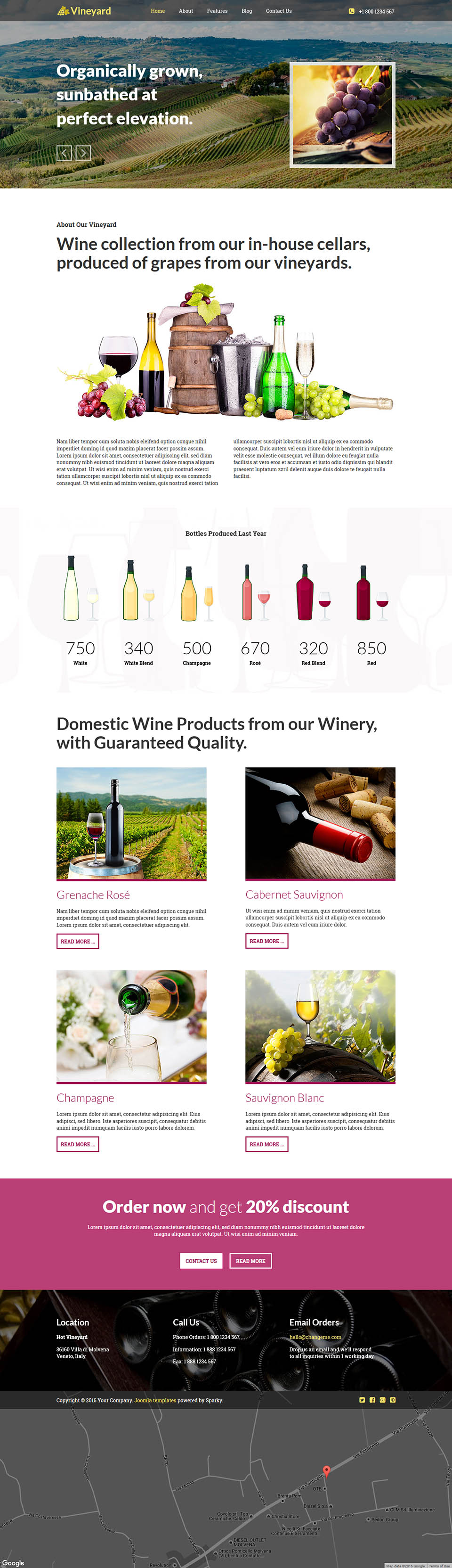 Template HotThemes Vineyard Joomla template HotThemes Vineyard