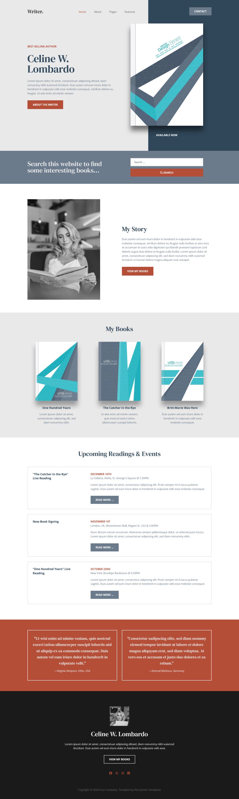 Template HotThemes Writer Joomla template HotThemes Writer