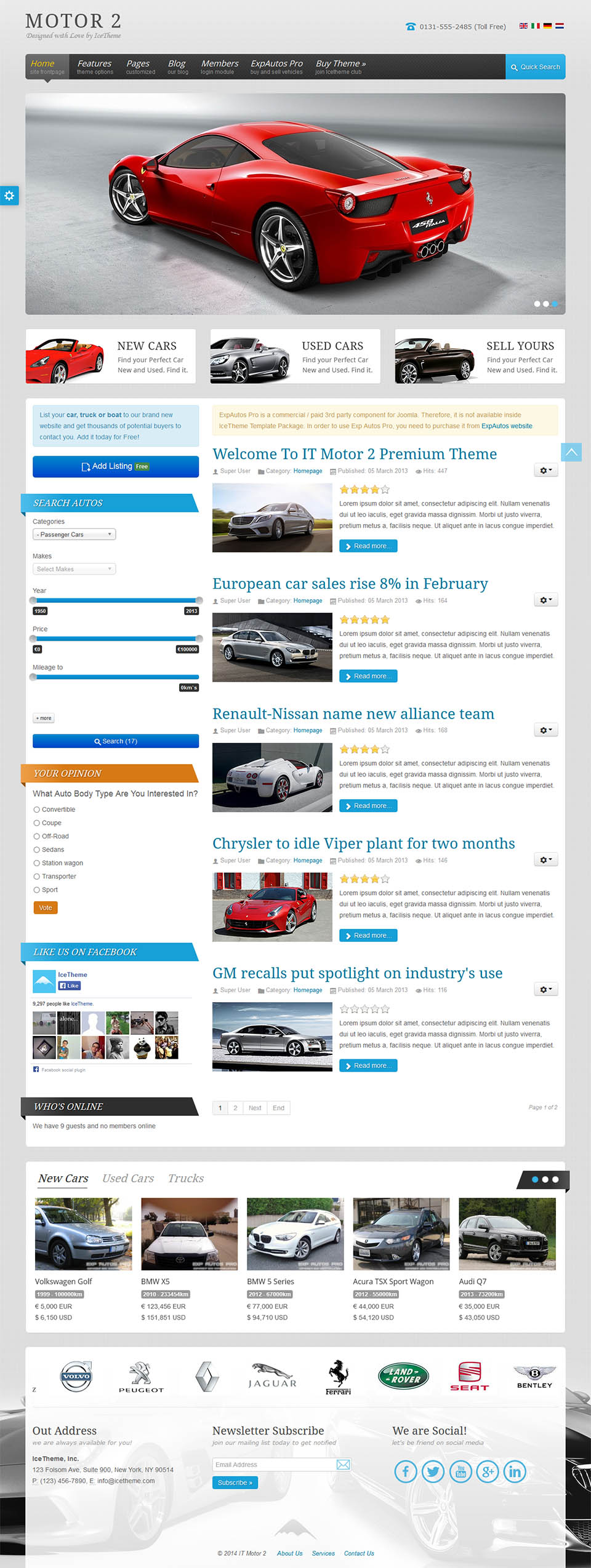 Template IceTheme Motor 2 Joomla template IceTheme Motor 2