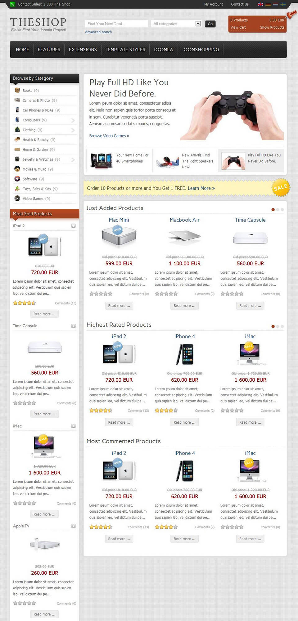 Template IceTheme TheShop Joomla template IceTheme TheShop