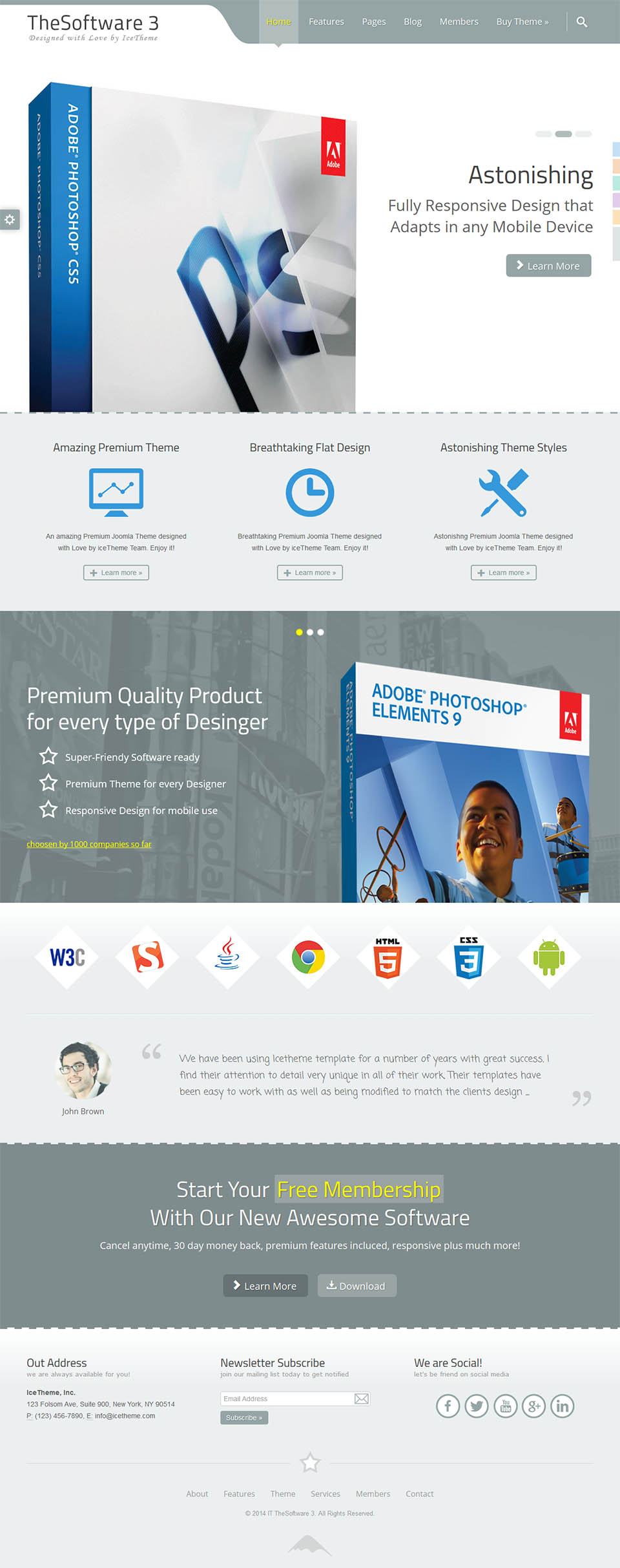 Template IceTheme TheSoftware 3 Joomla template IceTheme TheSoftware 3