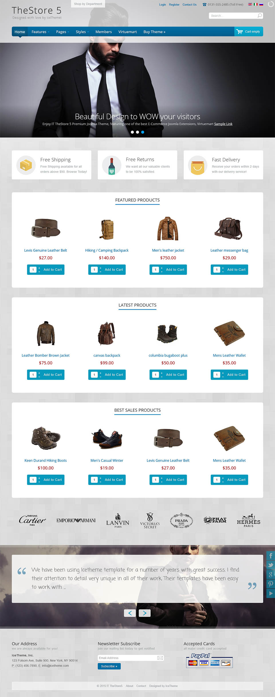 Icetheme Thestore 5 V1 0 0 Template Online Store For Joomla