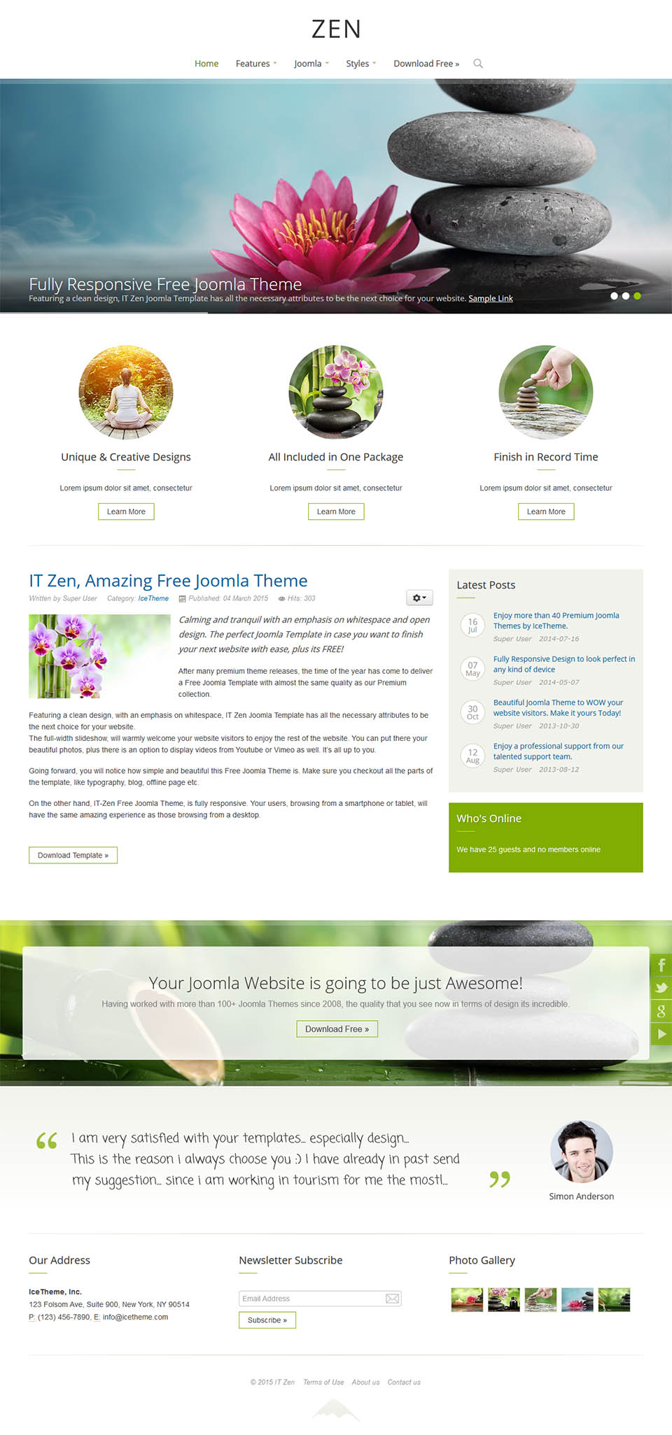 Icetheme Zen V1 0 0 The Template Blog About Health And Beauty For Joomla