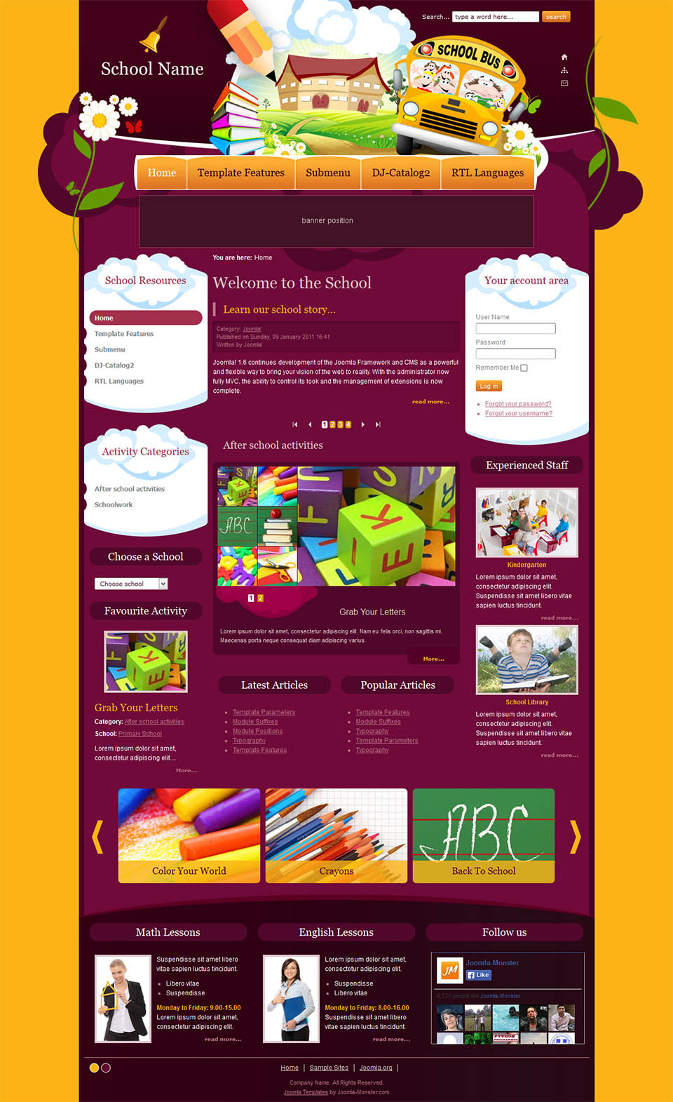 Template Joomla-Monster Education Joomla template Joomla-Monster Education