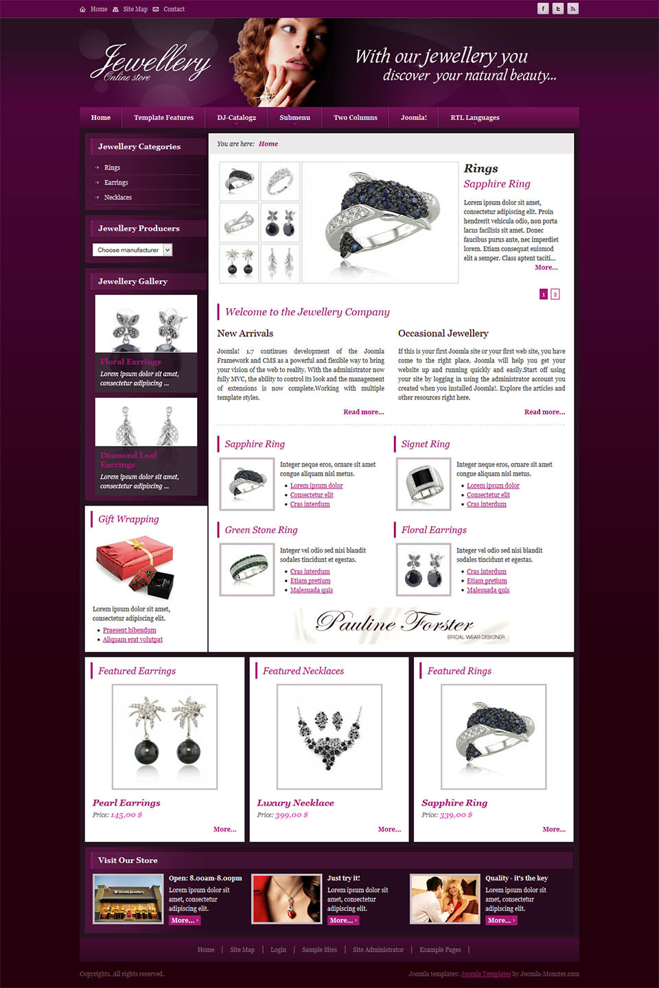 Joomla template Joomla-Monster Jewellery