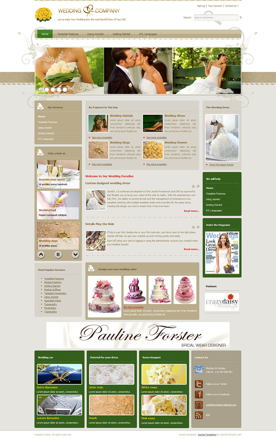 Joomla template Joomla-Monster Wedding01