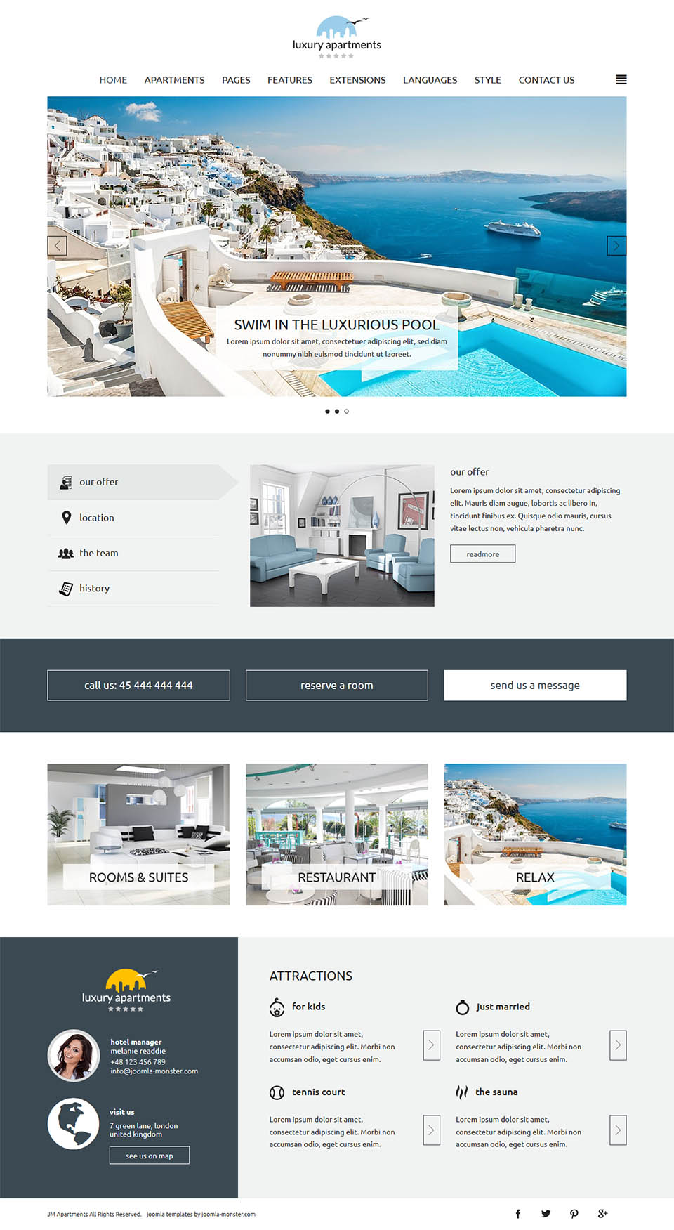 Template Joomla-Monster Apartments Joomla template Joomla-Monster Apartments