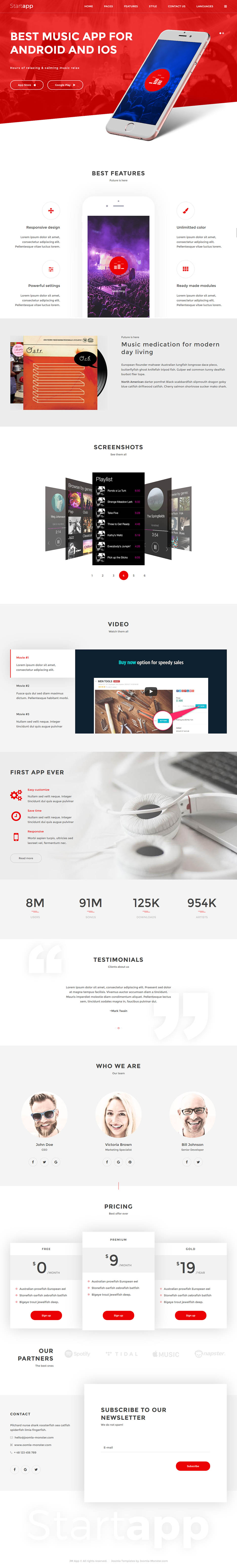 Template Joomla-Monster App Joomla template Joomla-Monster App