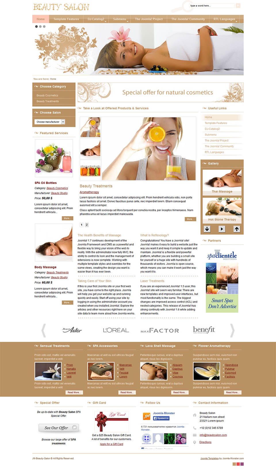 Template Joomla-Monster Beauty Salon Joomla template Joomla-Monster Beauty Salon