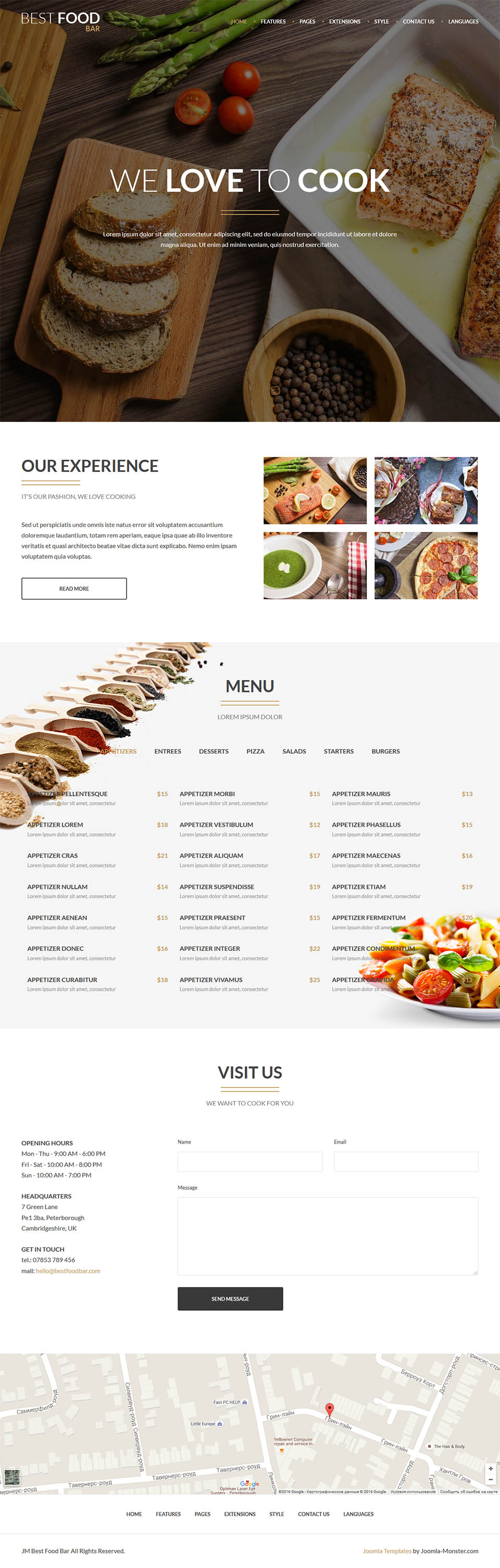 Template Joomla-Monster Best Food Bar Joomla template Joomla-Monster Best Food Bar