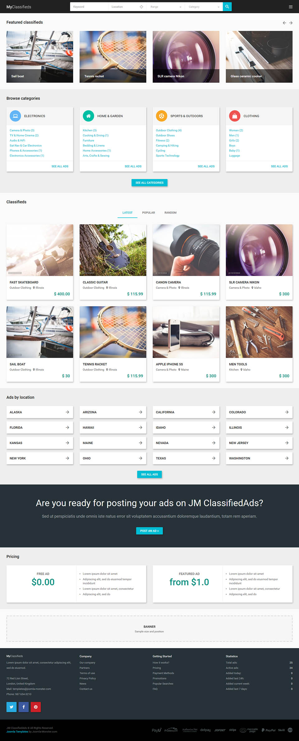 Joomla template Joomla-Monster ClassifiedAds