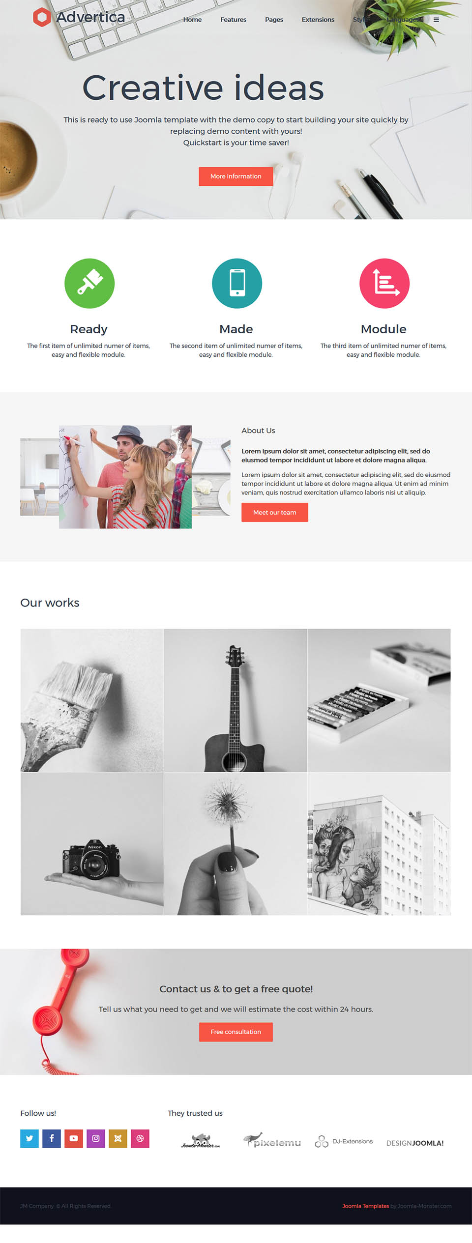 Template Joomla-Monster Company Joomla template Joomla-Monster Company